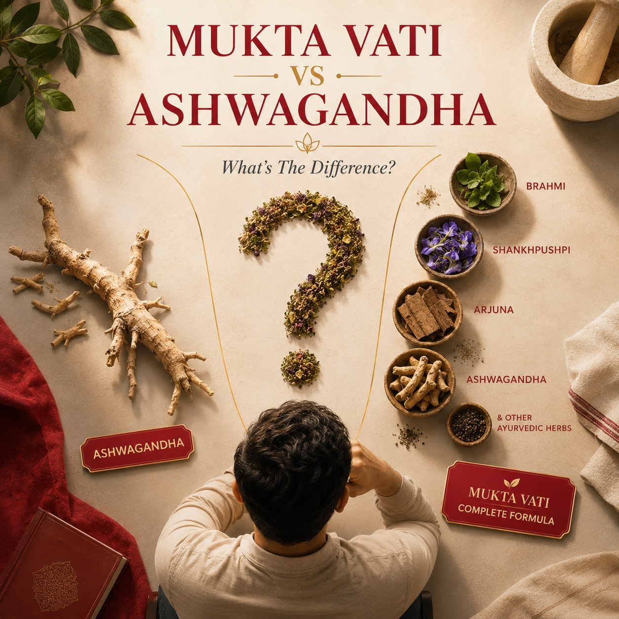 Mukta Vati vs Ashwagandha: What's the Difference?