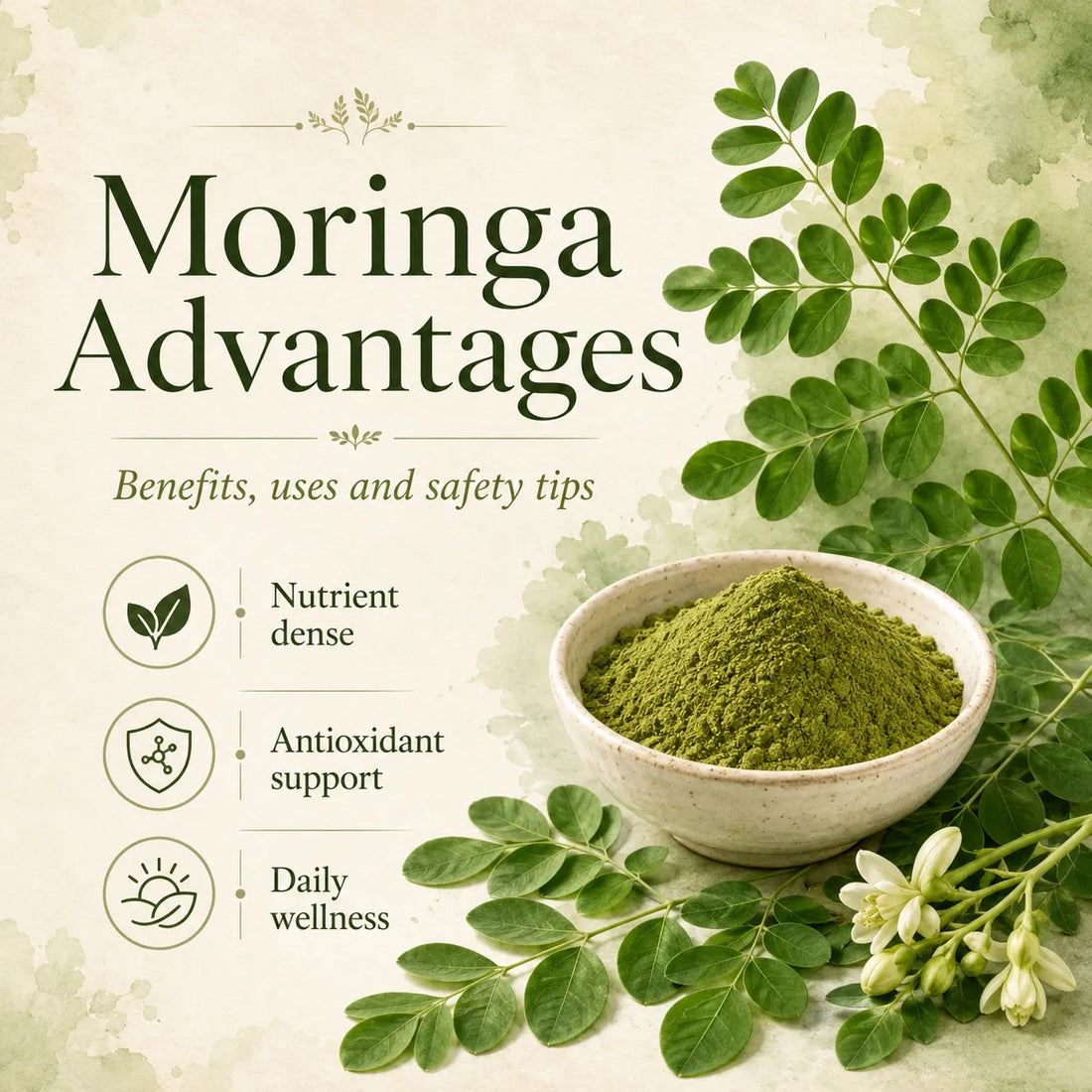 Moringa Advantages: Benefits, Uses, and Safety Tips