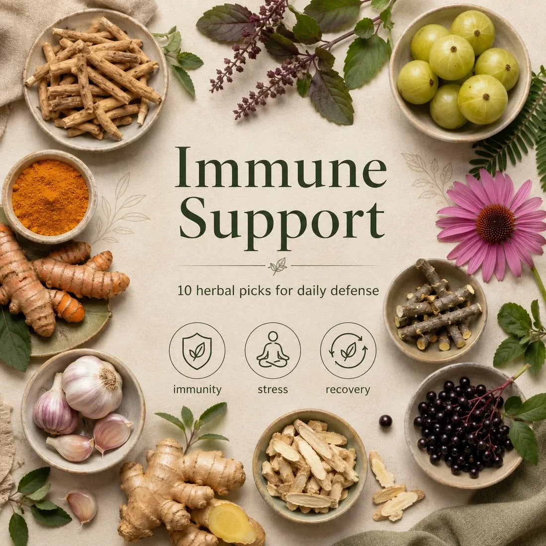 Top 10 Herbal Supplements for Immune Support