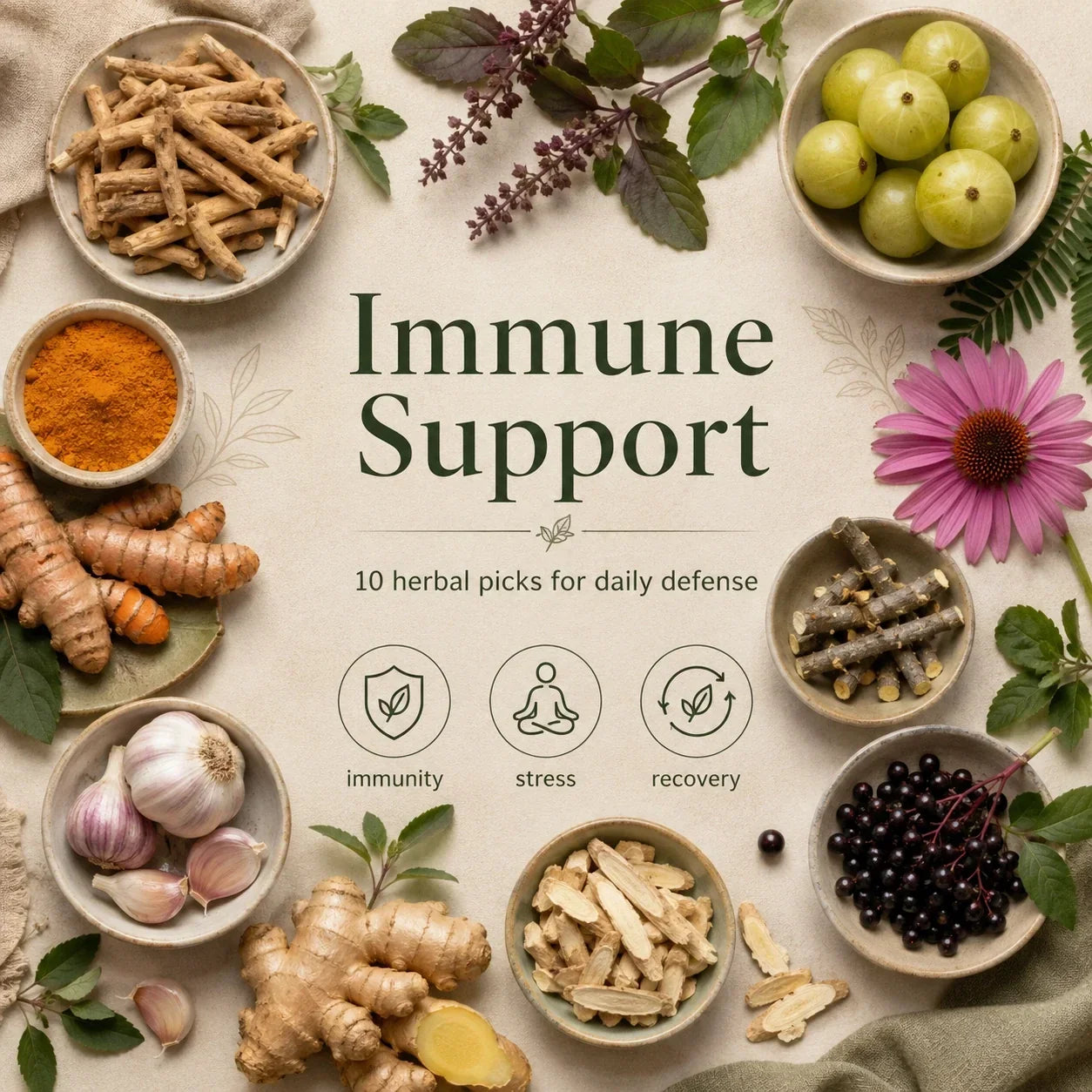 Top 10 Herbal Supplements for Immune Support