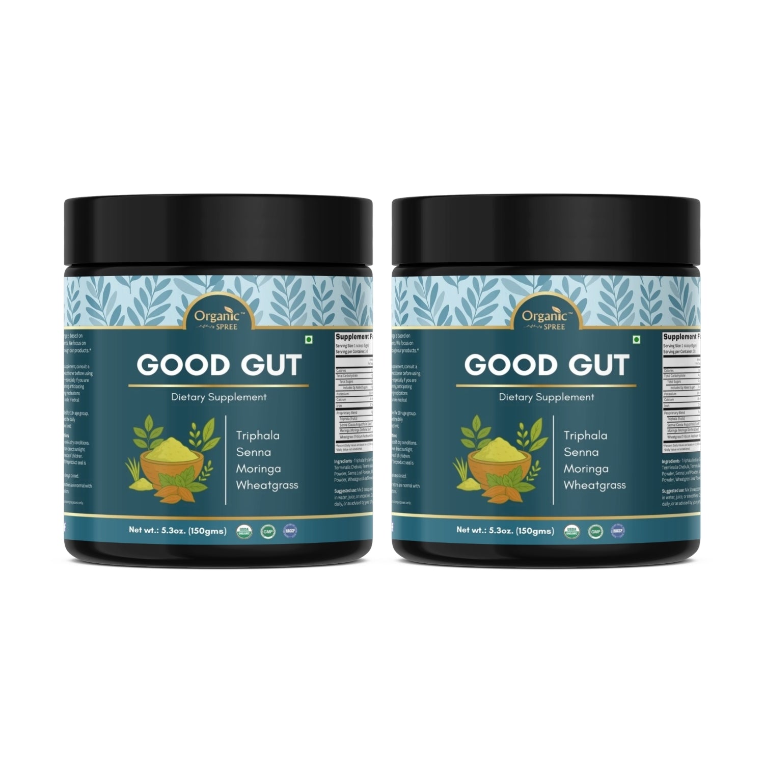 Organic Spree Good Gut Powder – 150 g (5.3oz) | USDA Organic Certified