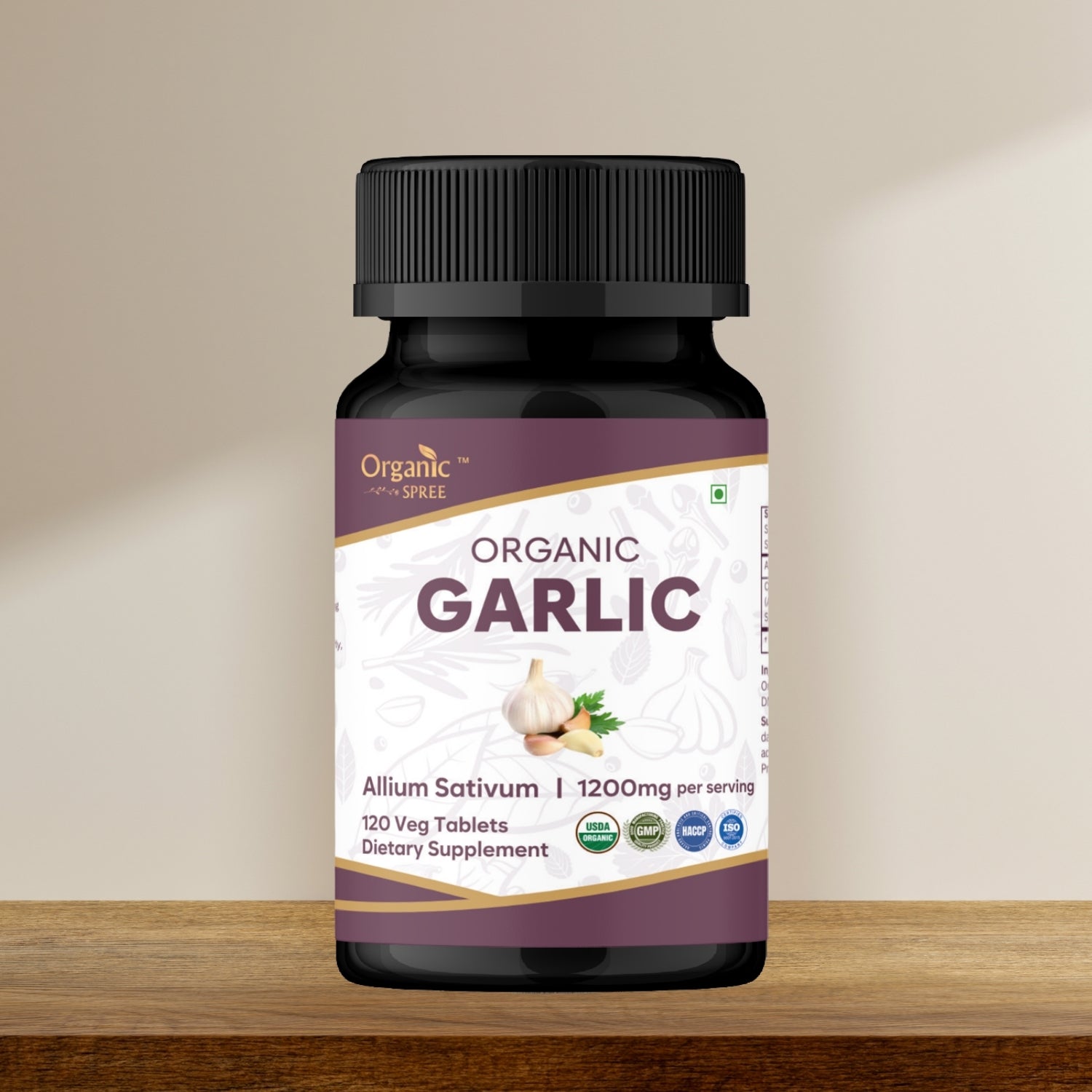 Organic Spree Garlic 120 Tablets - Organic Certified