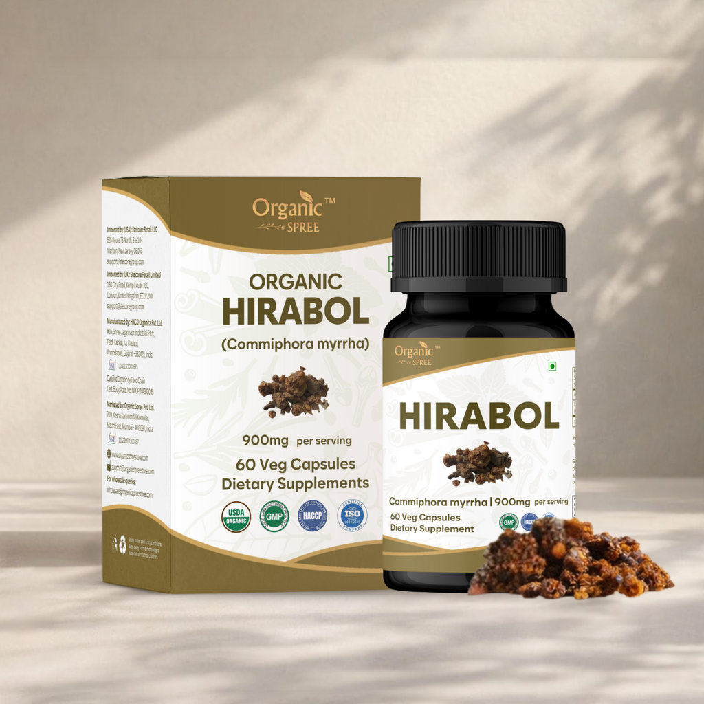 Organic Spree Hirabol 60 Capsules | Commiphora myrrha - GMP Certified