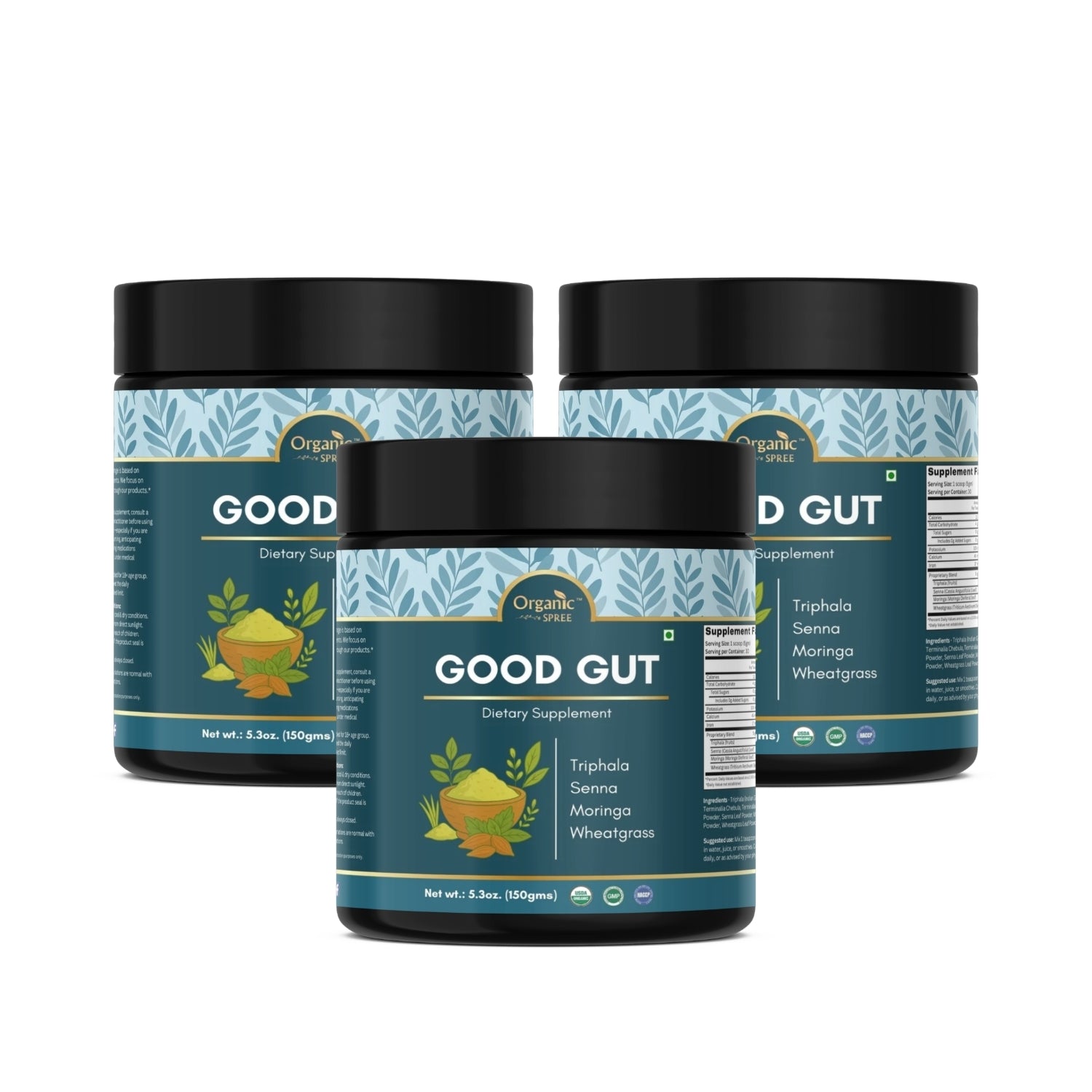 Organic Spree Good Gut Powder – 150 g (5.3oz) | USDA Organic Certified