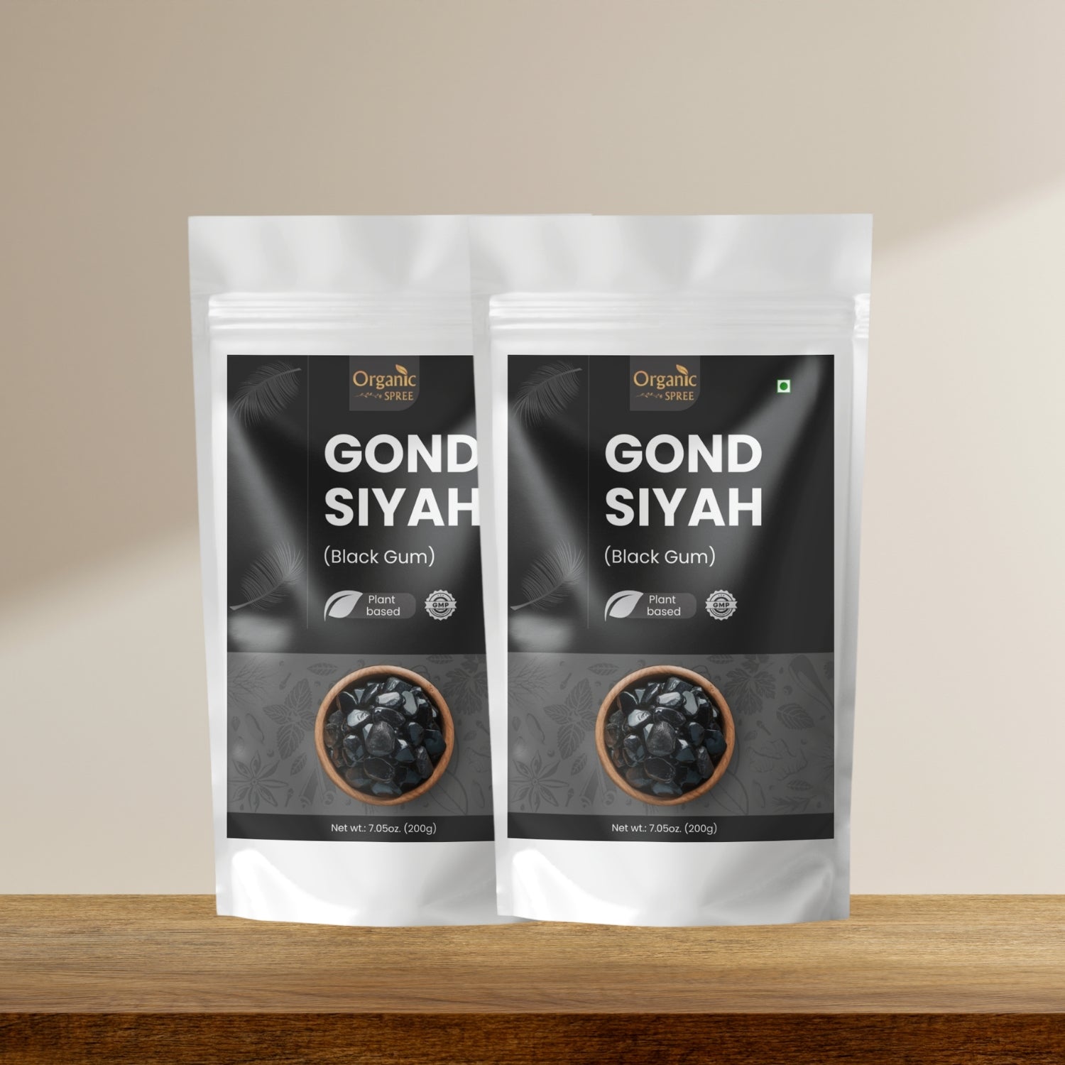Organic Spree GOND SIYAH 200 grams (7.05oz) | Black Gum - GMP Certified