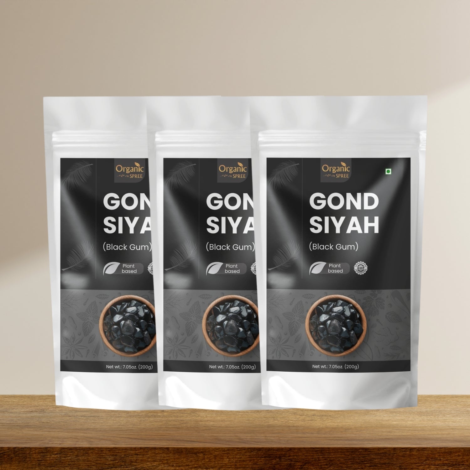 Organic Spree GOND SIYAH 200 grams (7.05oz) | Black Gum - GMP Certified