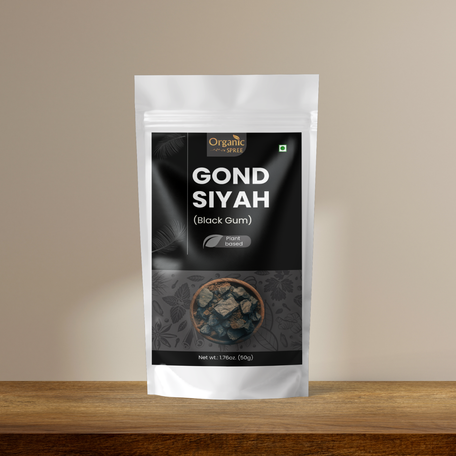 Organic Spree GOND SIYAH 200 grams (7.05oz) | Black Gum - GMP Certified