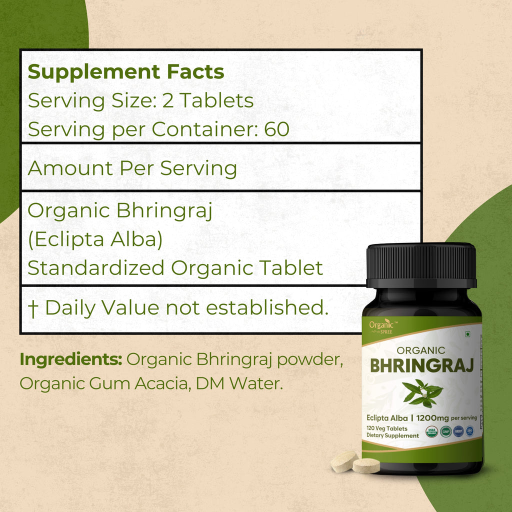 Organic Spree Bhringraj 120 Tablets - Organic Certified