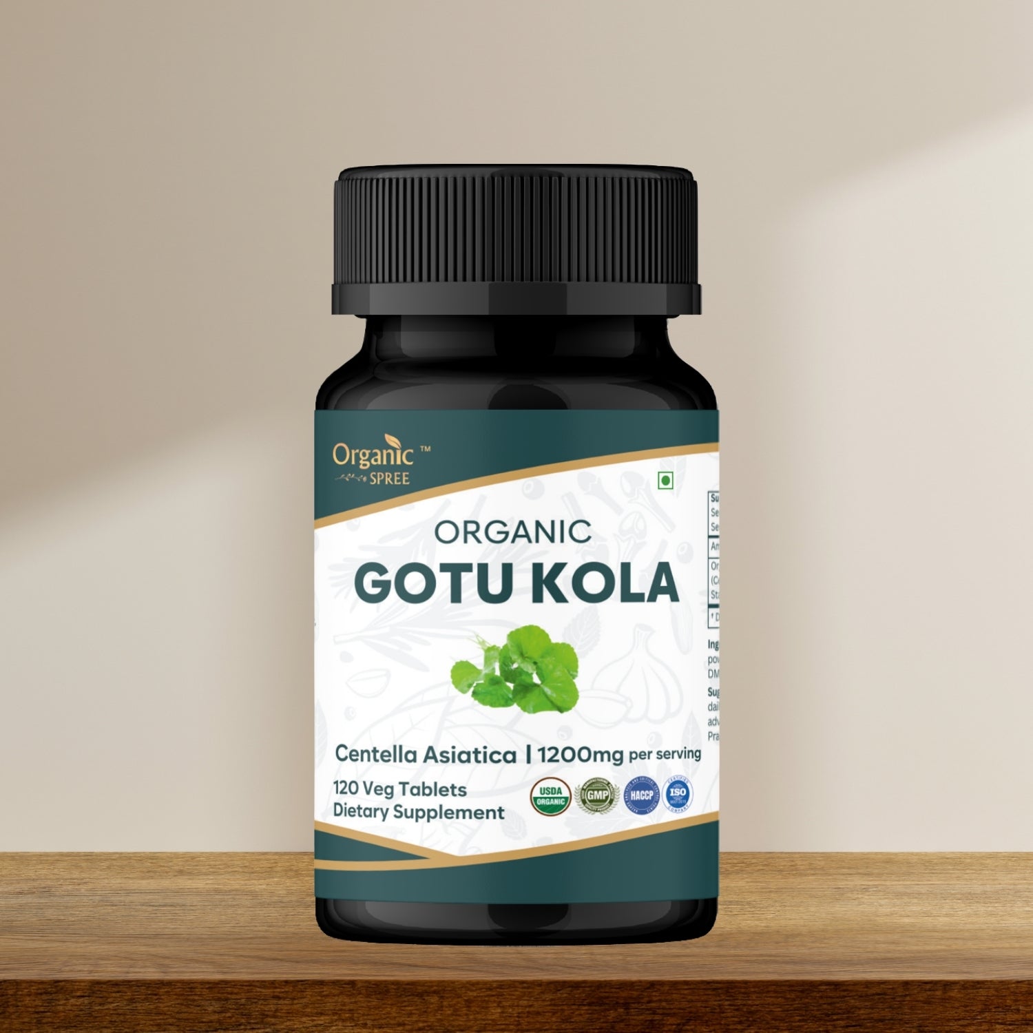 Organic Spree Gotu Kola 120 Tablets - Organic Certified