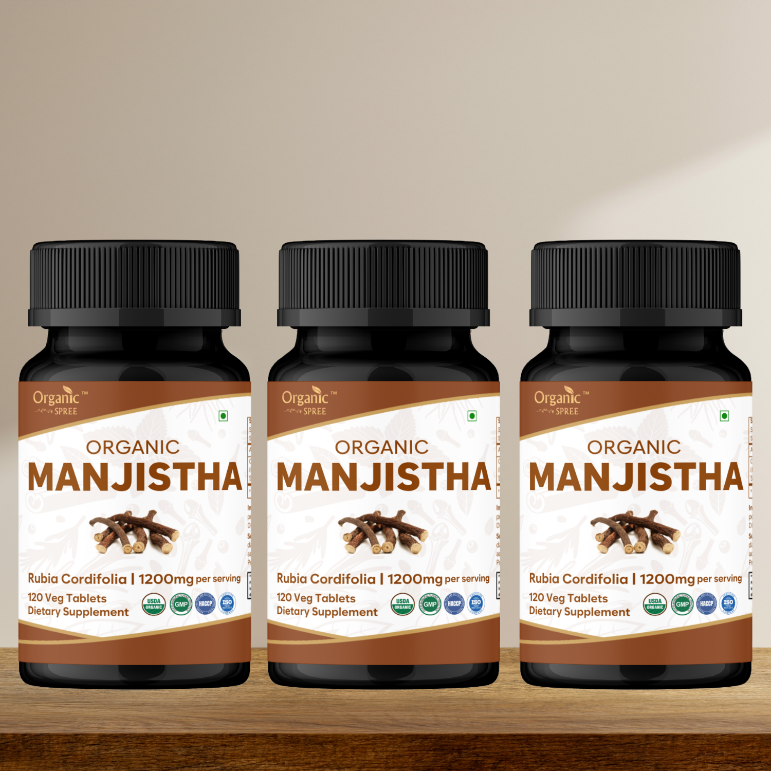 Organic Spree Manjistha 120 Tablets - Organic Certified