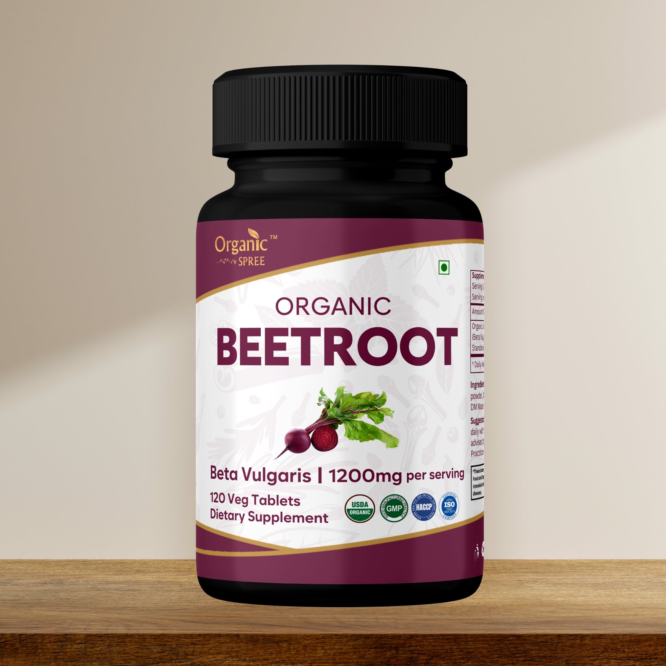 Organic Spree Beetroot 120 Tablets - Organic Certified