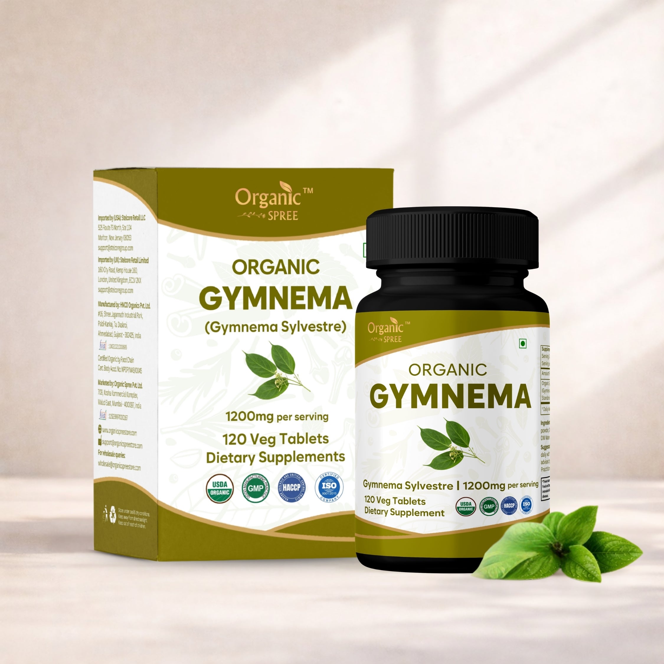 Organic Spree Gymnema 120 Tablets - Organic Certified