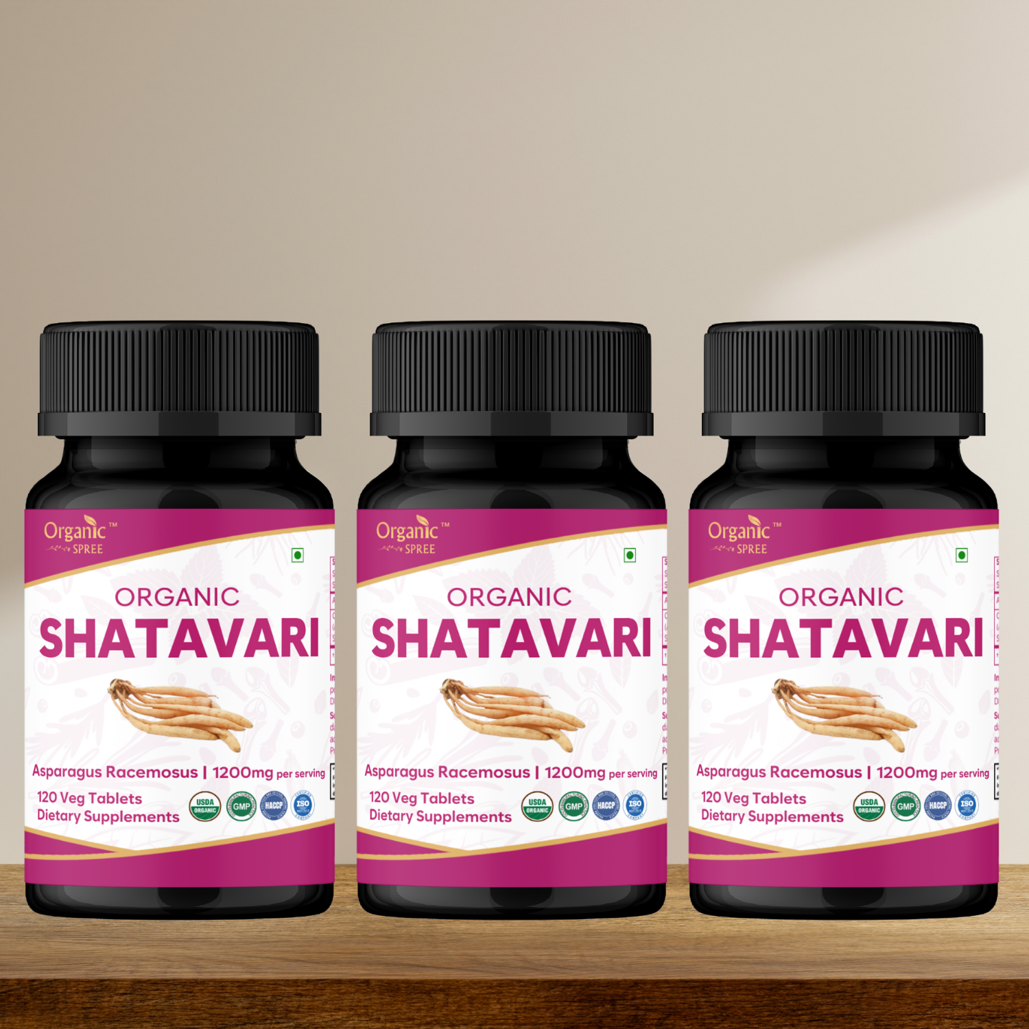 Organic Spree Shatavari 120 Tablets - Organic Certified