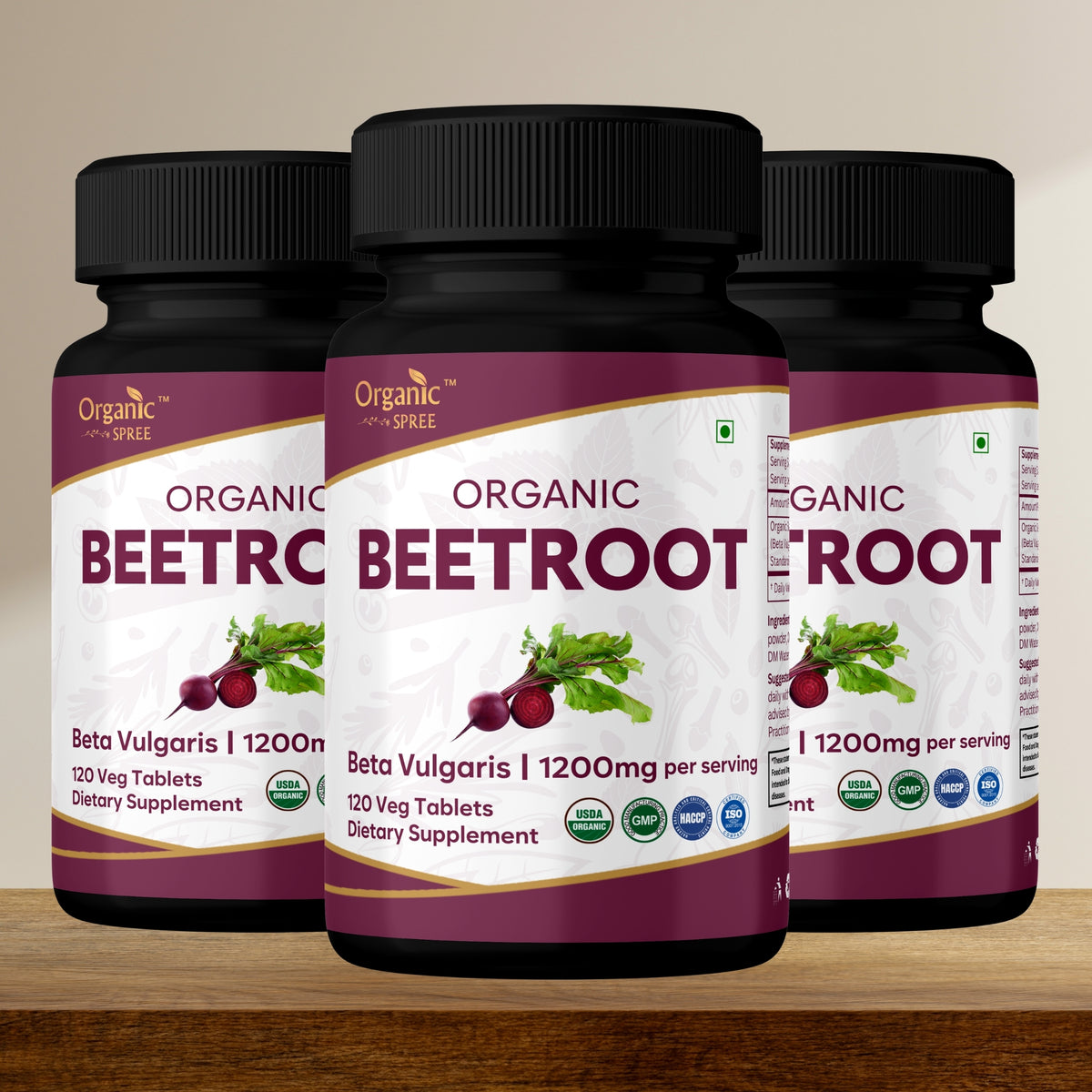 Organic Spree Beetroot 120 Tablets - Organic Certified