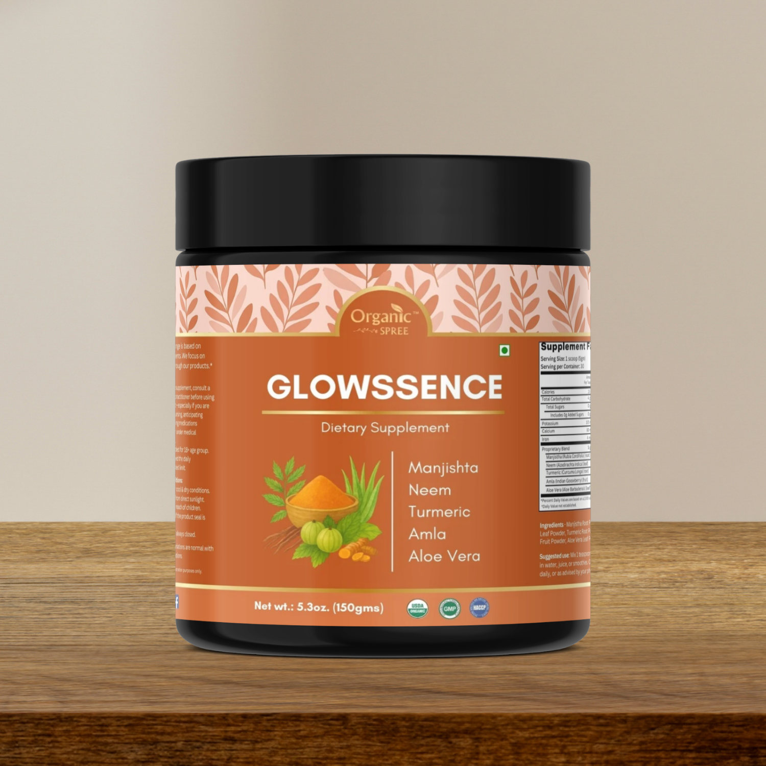 Organic Spree Glowssence Powder - 150 g (5.3oz) | USDA Organic Certified
