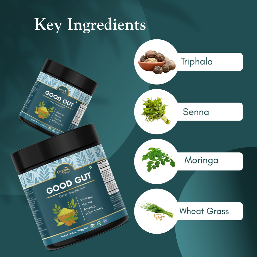 Organic Spree Good Gut Powder – 150 g (5.3oz) | USDA Organic Certified