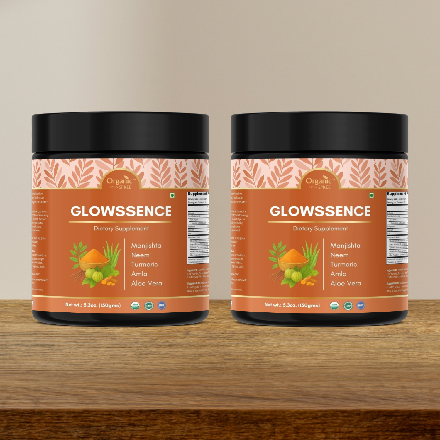 Organic Spree Glowssence Powder - 150 g (5.3oz) | USDA Organic Certified