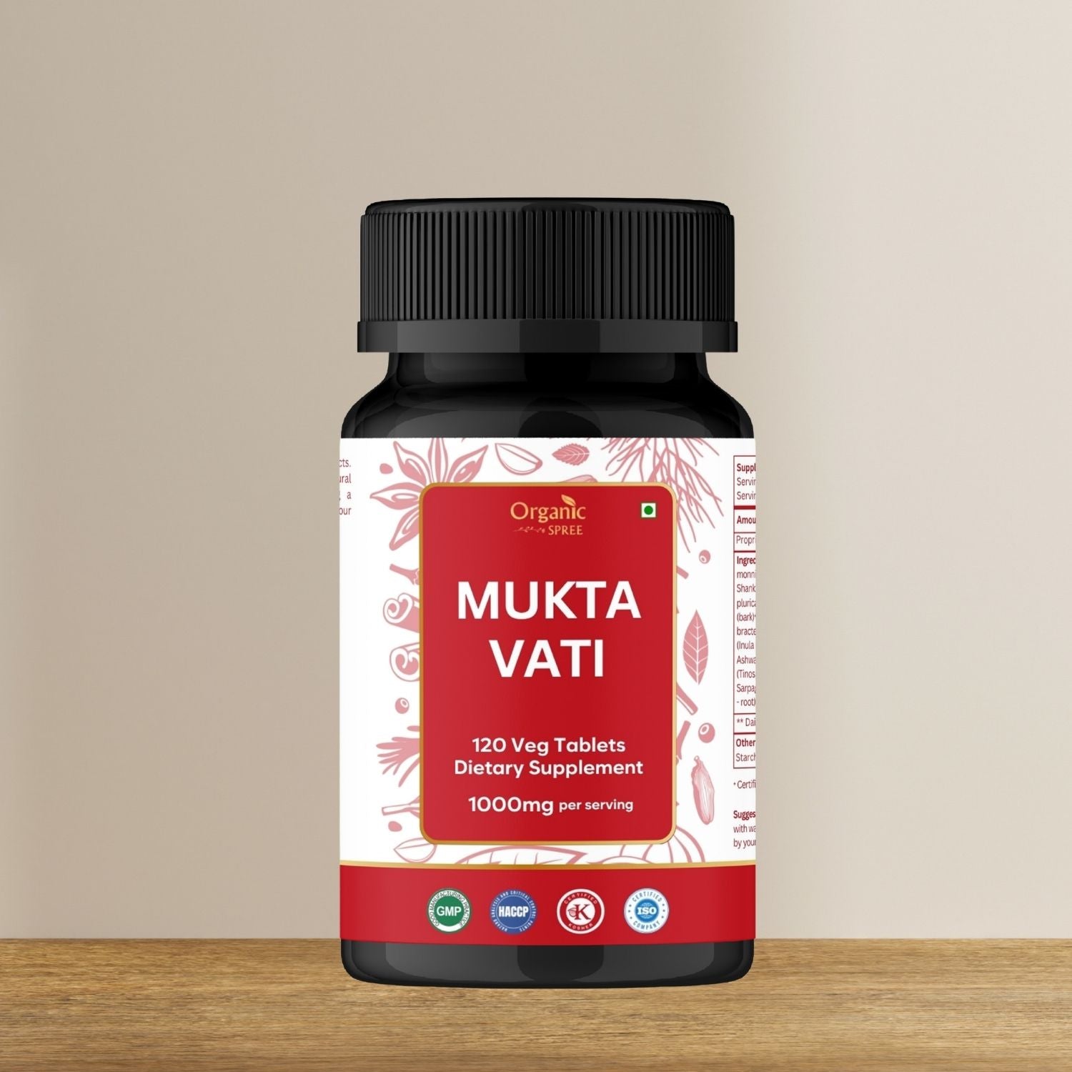 Organic Spree Mukta Vati 120 Tablets - GMP Certified