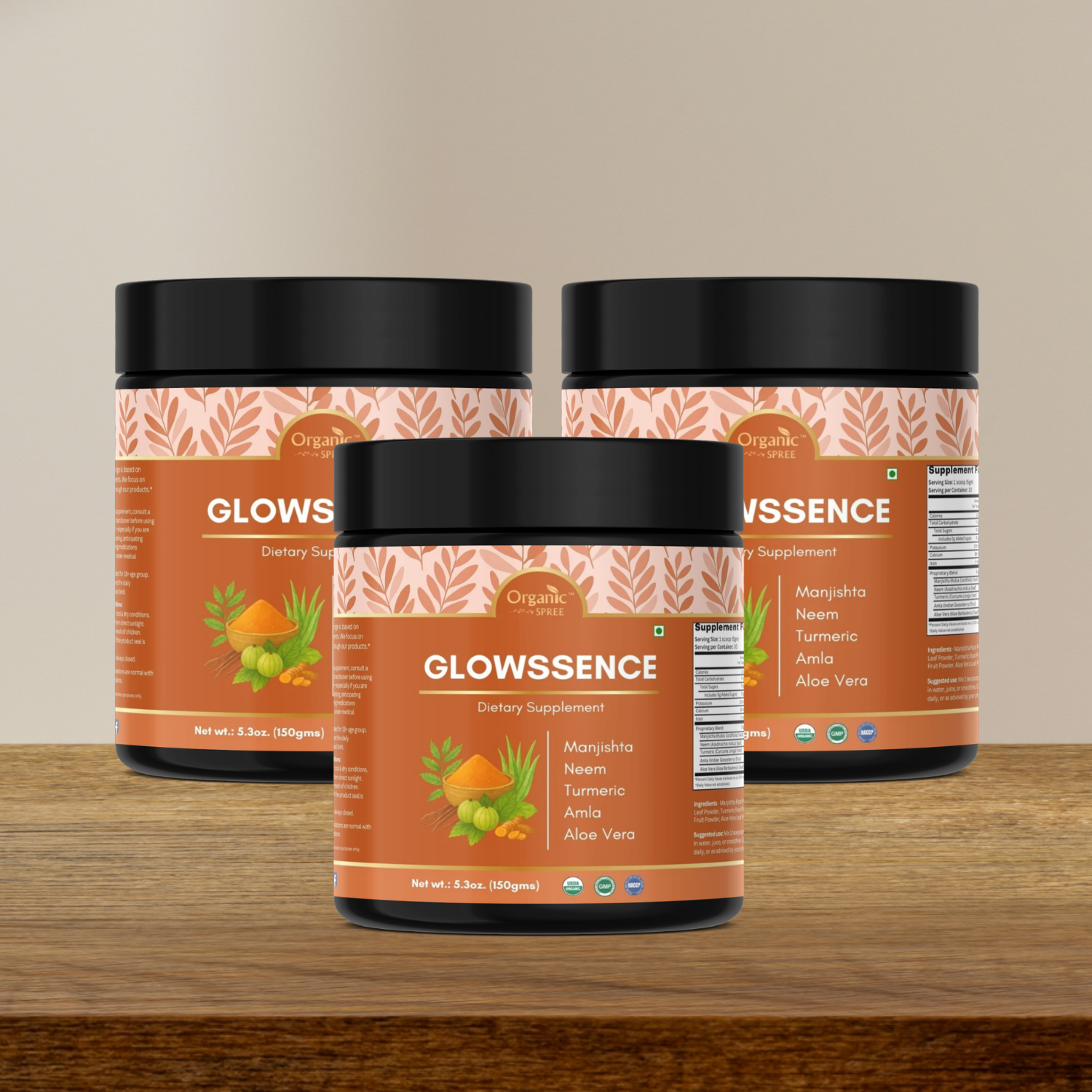 Organic Spree Glowssence Powder - 150 g (5.3oz) | USDA Organic Certified