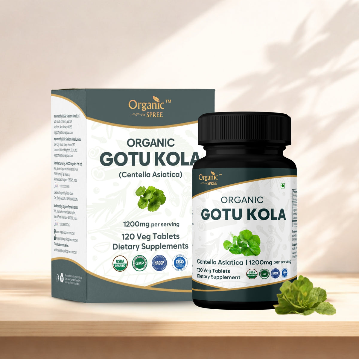 Organic Spree Gotu Kola 120 Tablets - Organic Certified