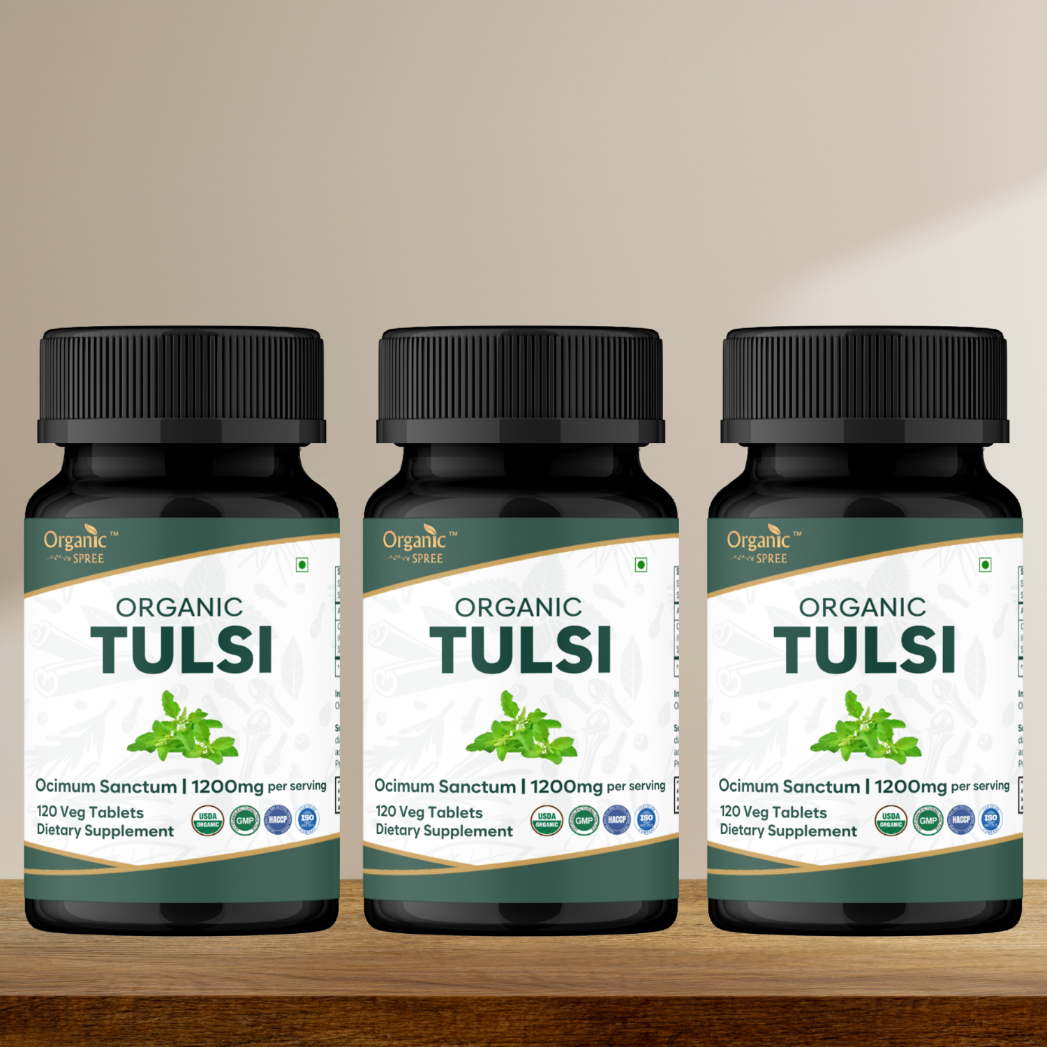 Organic Spree Tulsi 120 Tablets - Organic Certified