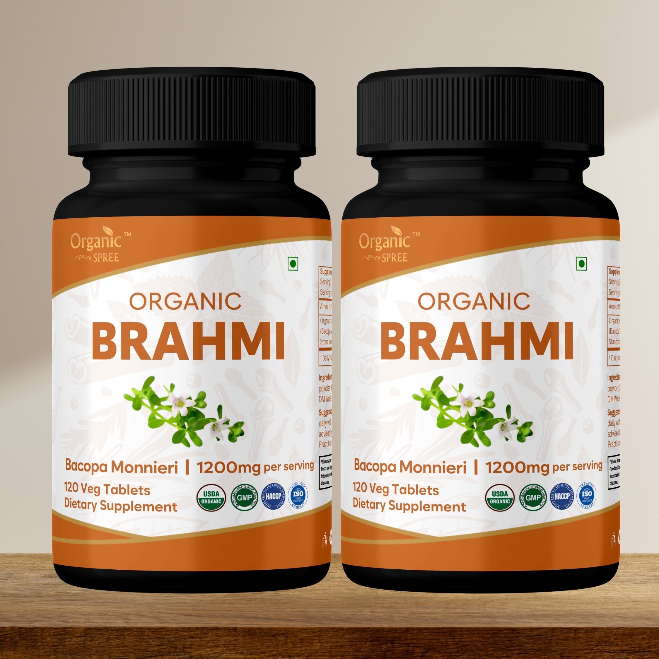 Organic Spree Brahmi 120 Tablets - Organic Certified