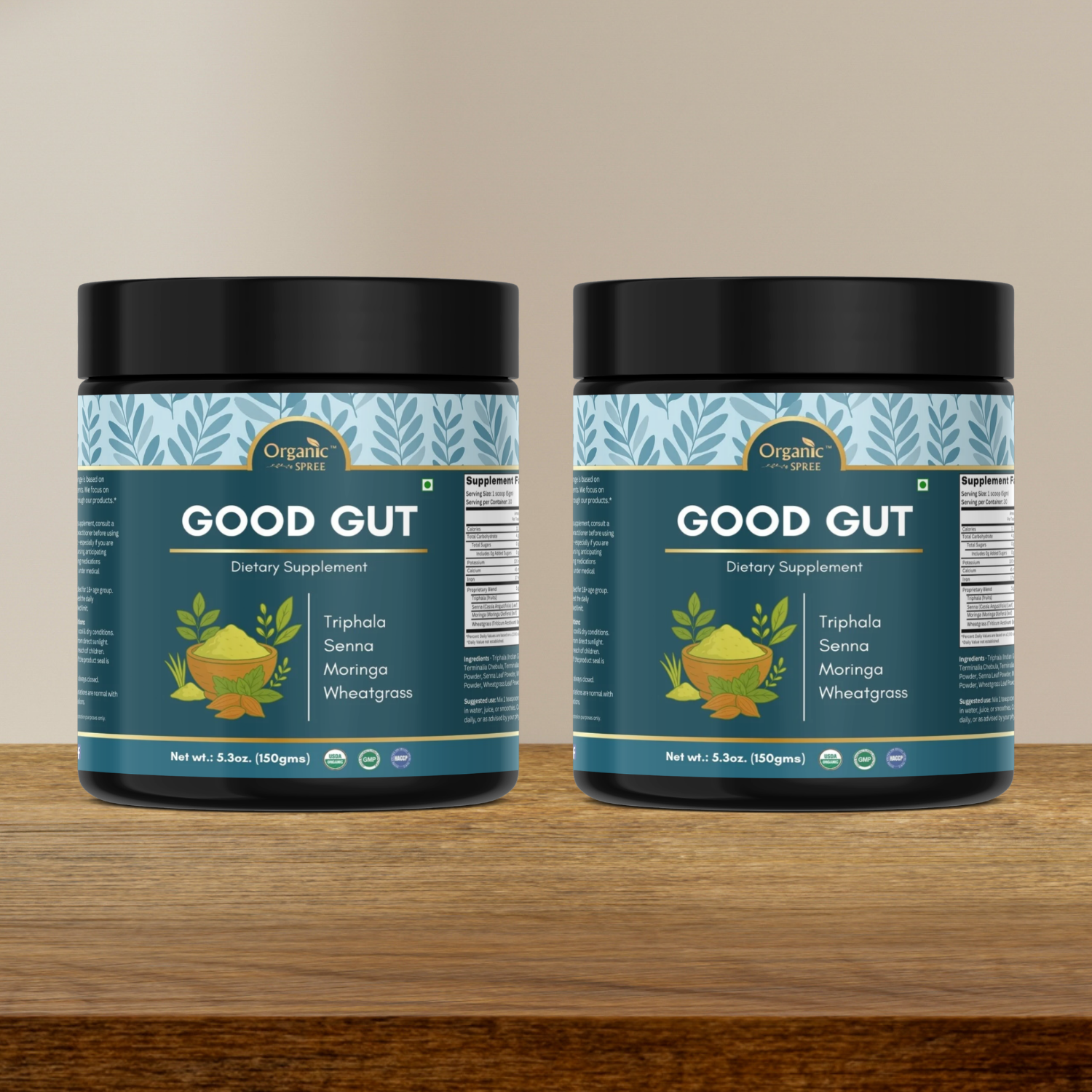 Organic Spree Good Gut Powder – 150 g (5.3oz) | USDA Organic Certified