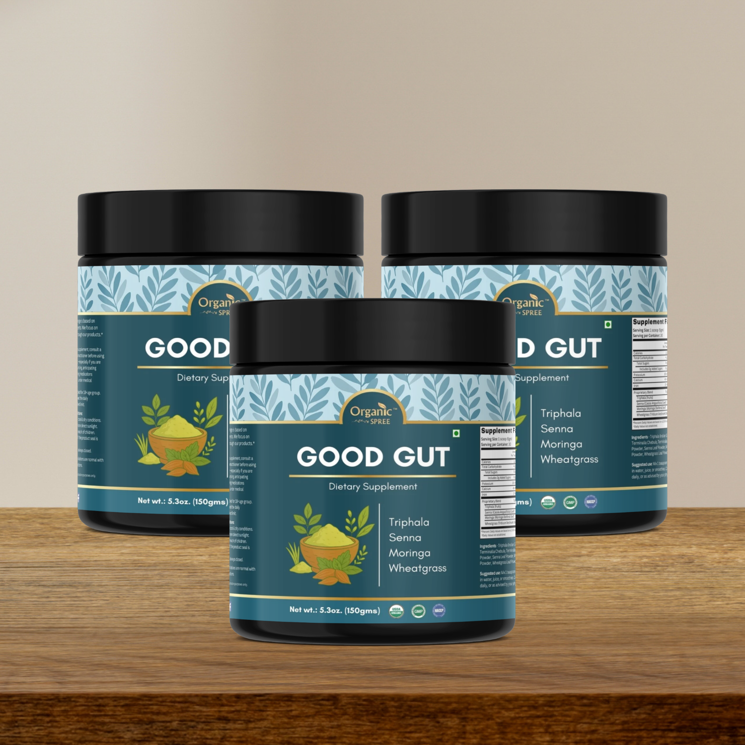 Organic Spree Good Gut Powder – 150 g (5.3oz) | USDA Organic Certified