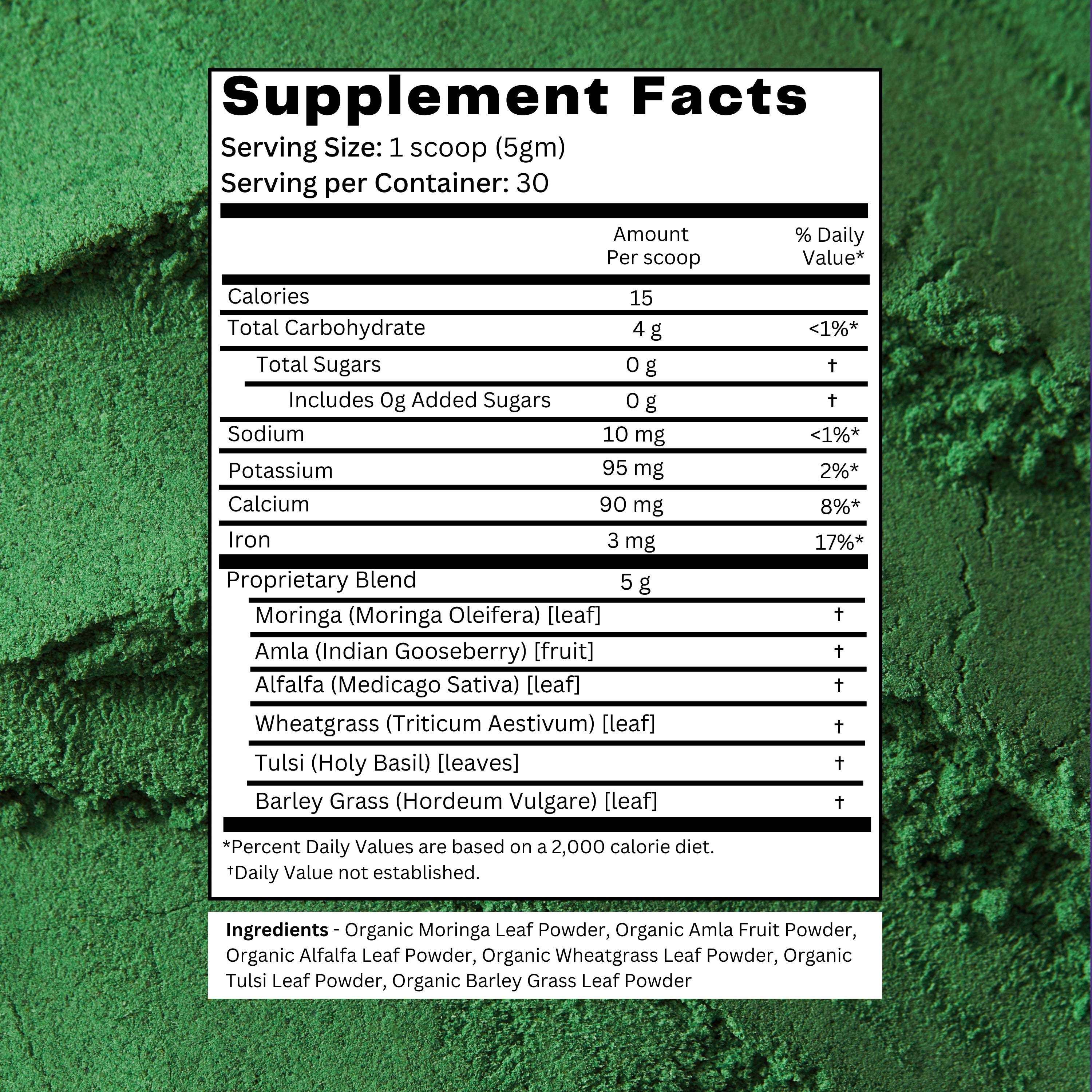 Organic Spree Super Greens Powder – 150 gm (5.3oz) | USDA Organic Certified