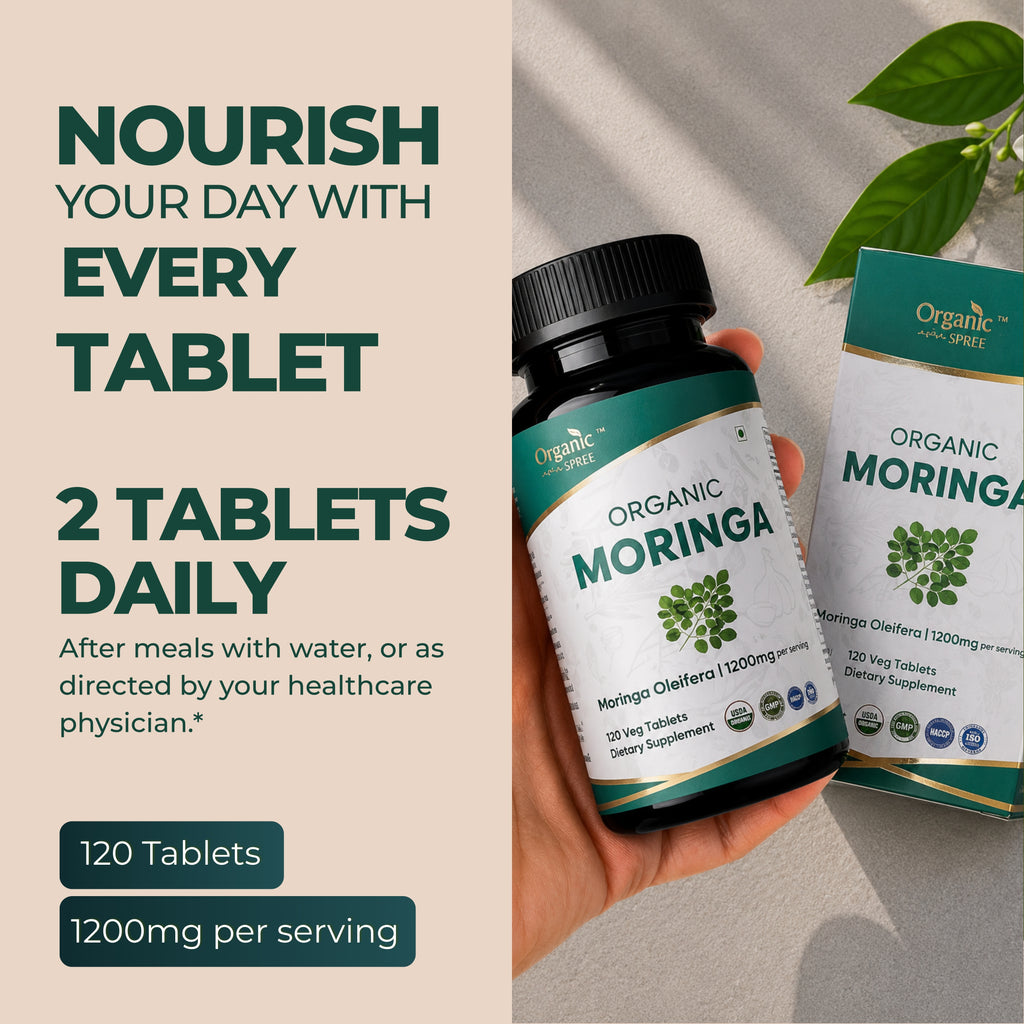 Organic Spree Moringa 120 Tablets - Organic Certified