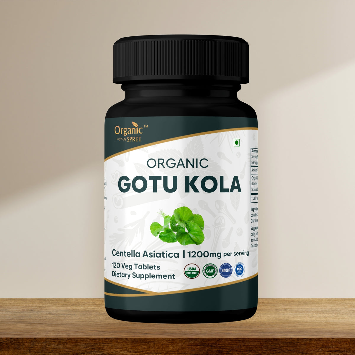 Organic Spree Gotu Kola 120 Tablets - Organic Certified