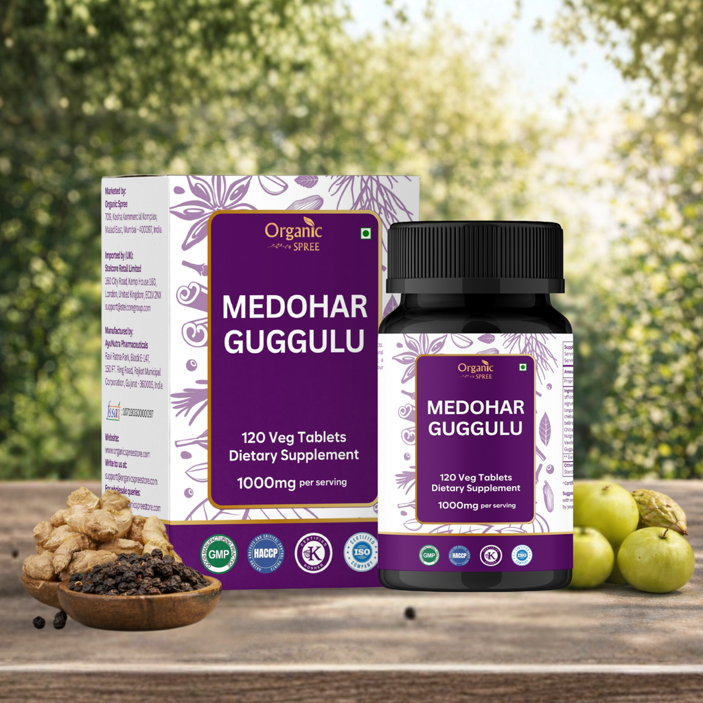 Organic Spree Medohar Guggulu 120 Tablets - GMP Certified