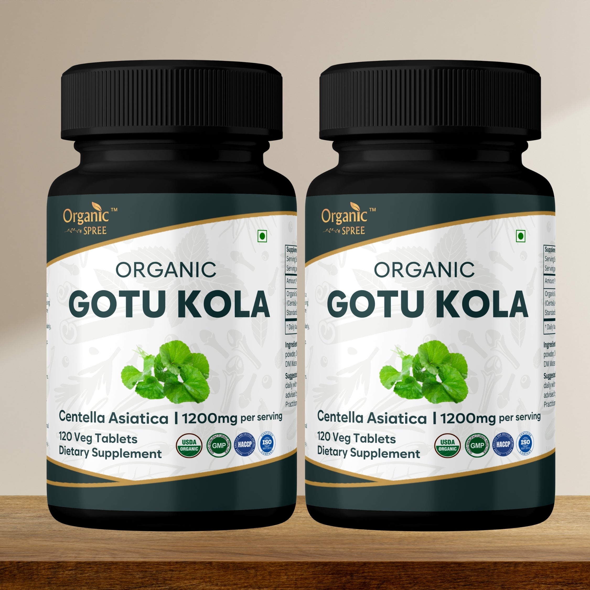 Organic Spree Gotu Kola 120 Tablets - Organic Certified