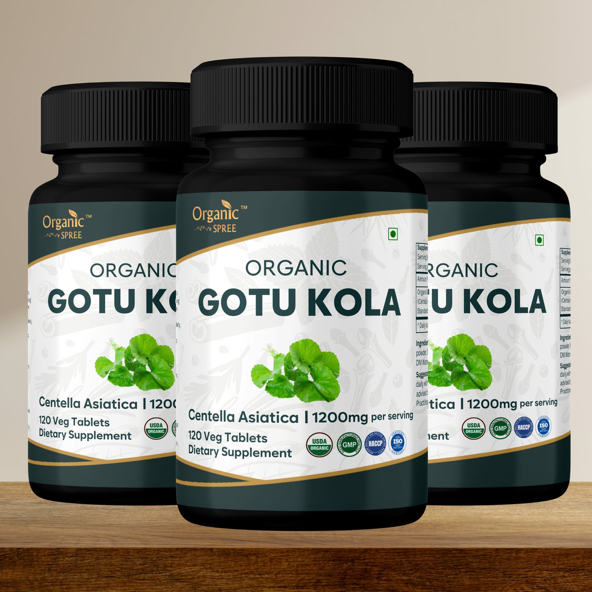 Organic Spree Gotu Kola 120 Tablets - Organic Certified