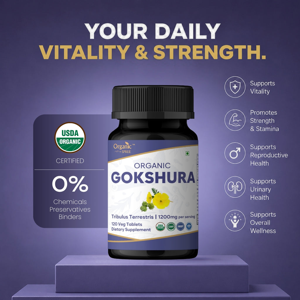 Organic Spree Gokshura 120 Tablets - Organic Certified