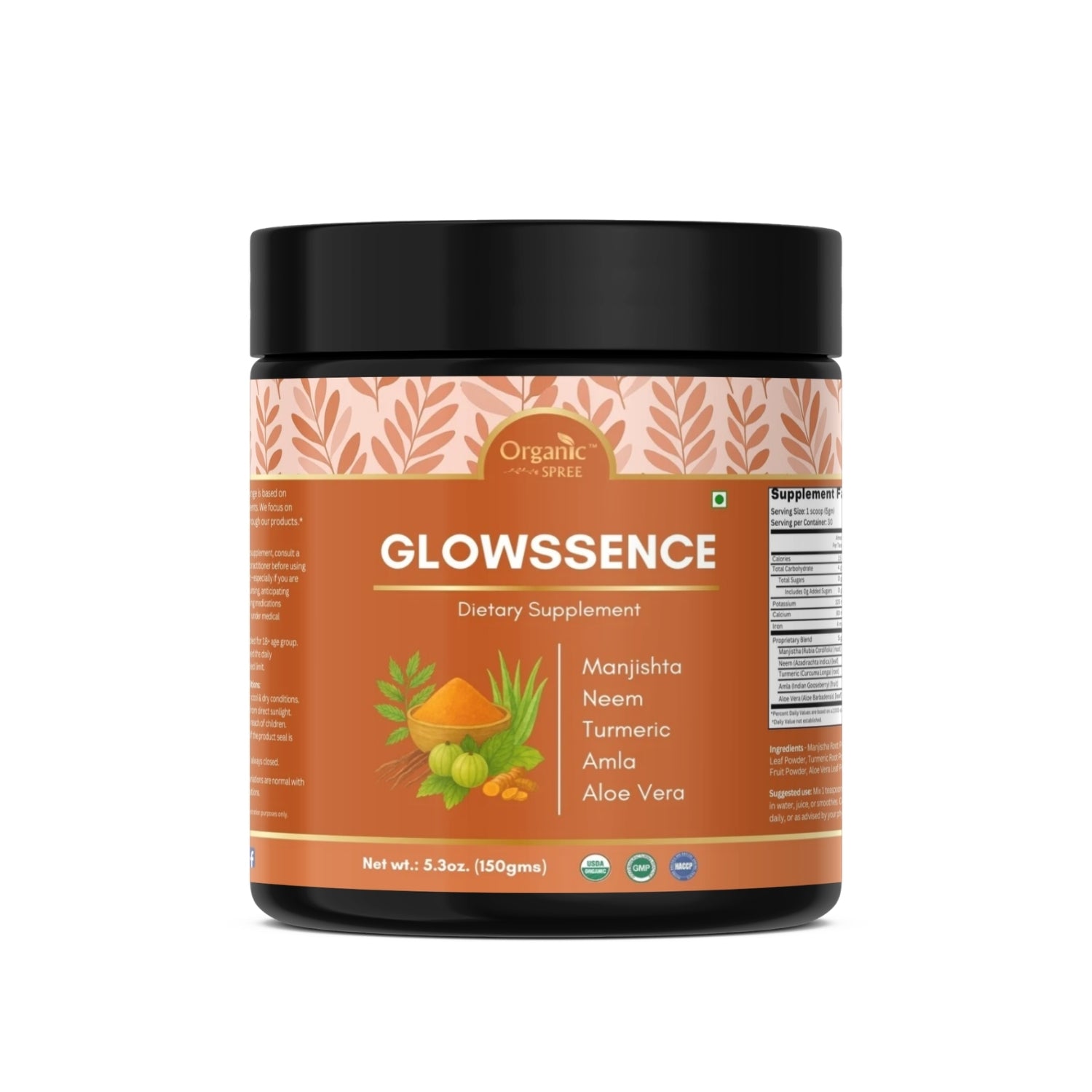 Organic Spree Glowssence Powder - 150 g (5.3oz) | USDA Organic Certified
