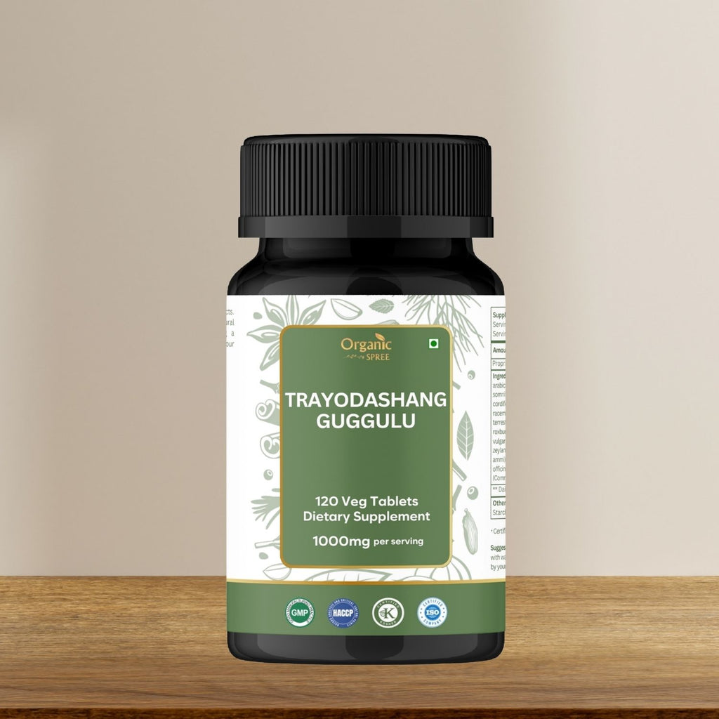 Organic Spree Trayodashang Guggulu 120 Tablets - Supports Joint and Muscle Health* - Ayurvedic Formulation - Certified and Vegetarian (1)