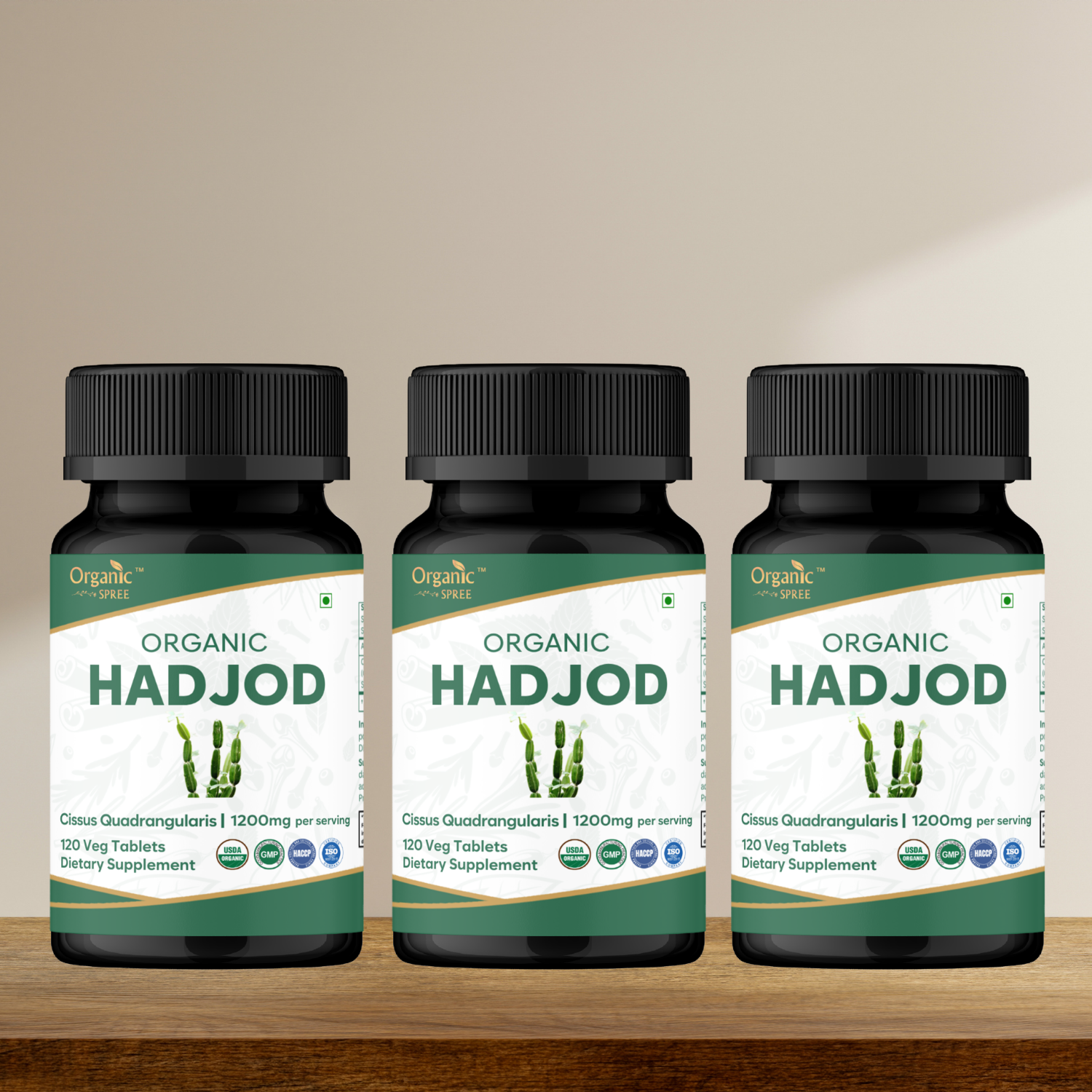 Organic Spree Hadjod (Cissus) 120 Tablets - Organic Certified
