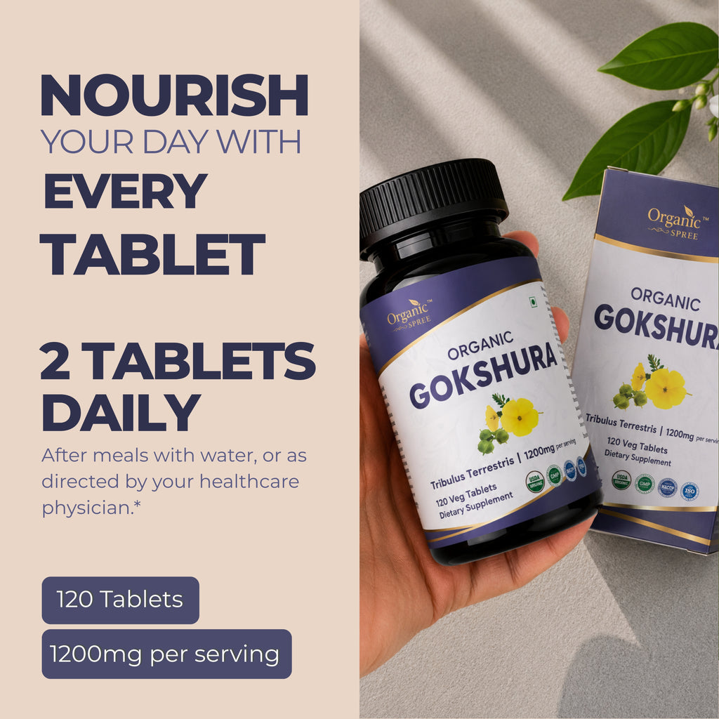 Organic Spree Gokshura 120 Tablets - Organic Certified