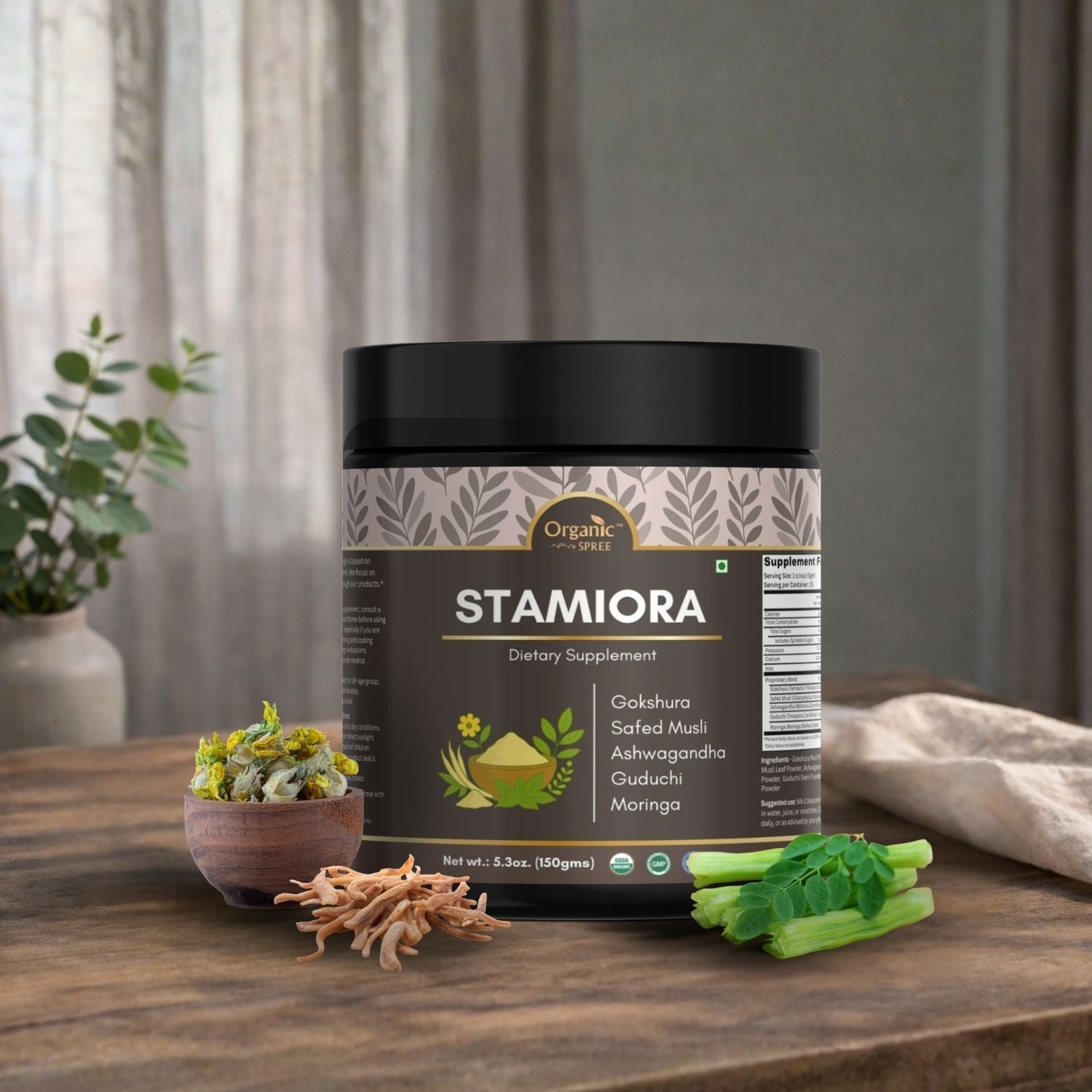 Organic Spree Stamiora Powder – 150 g (5.3 oz) | USDA Organic Certified
