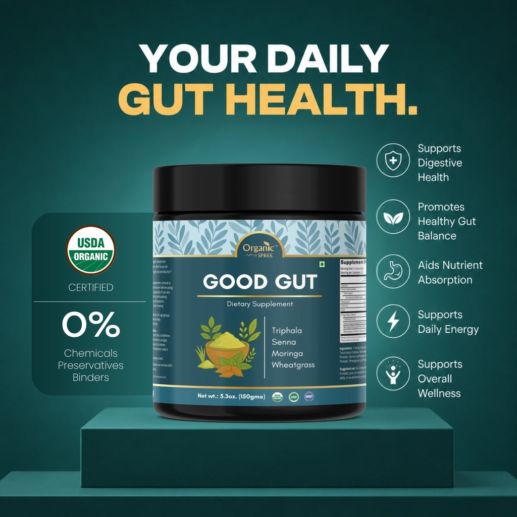 Organic Spree Good Gut Powder – 150 g (5.3oz) | USDA Organic Certified