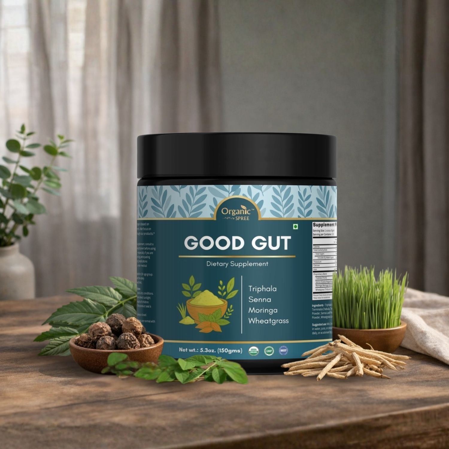 Organic Spree Good Gut Powder – 150 g (5.3oz) | USDA Organic Certified