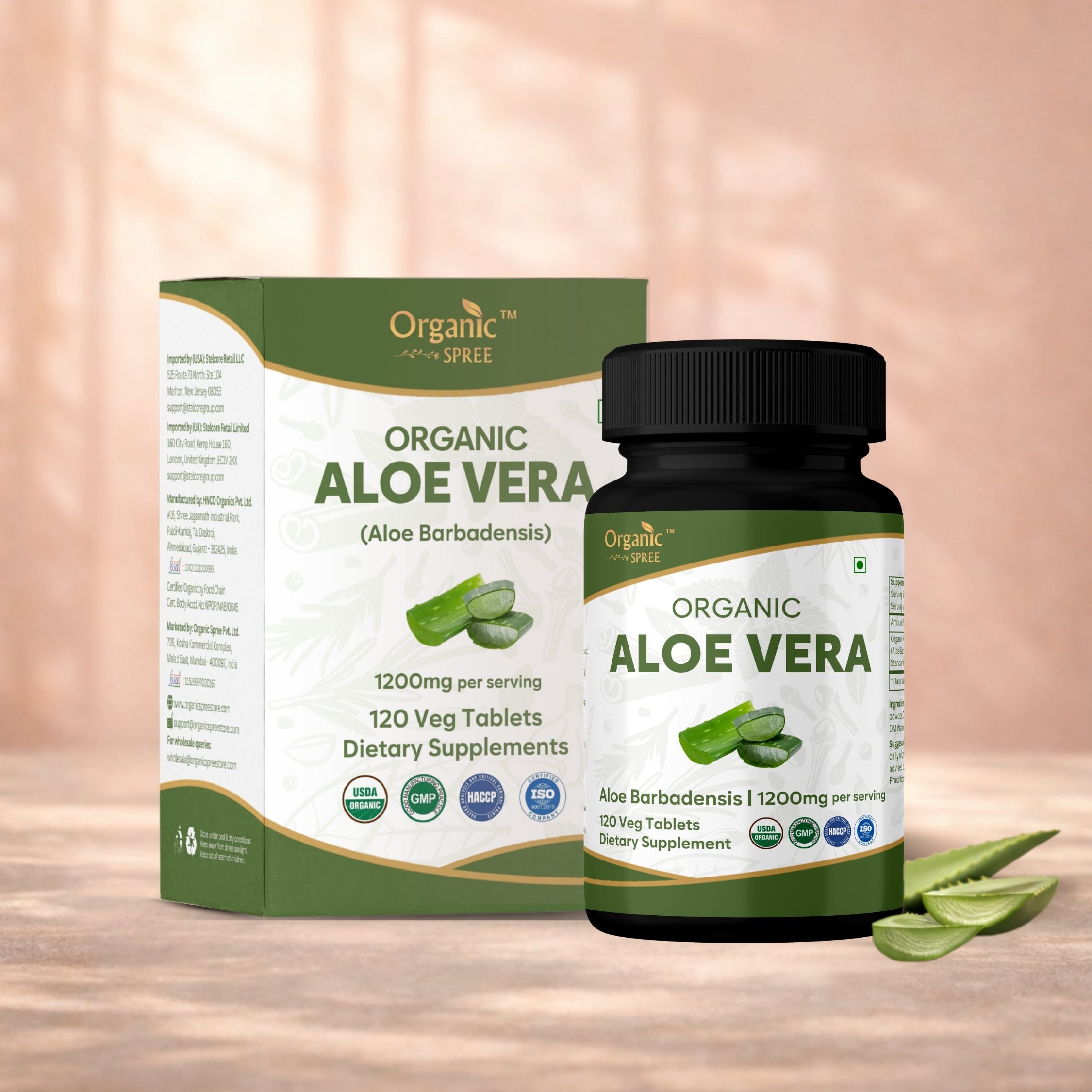 Organic Spree Aloe Vera 120 Tablets | Organic Certified