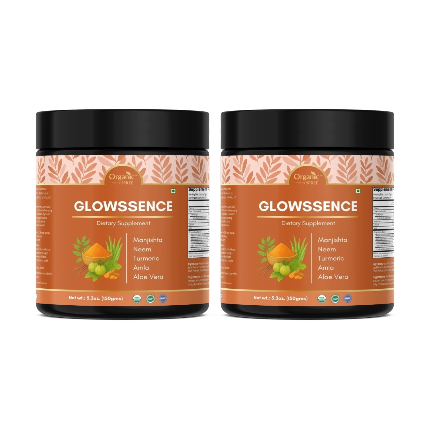 Organic Spree Glowssence Powder - 150 g (5.3oz) | USDA Organic Certified
