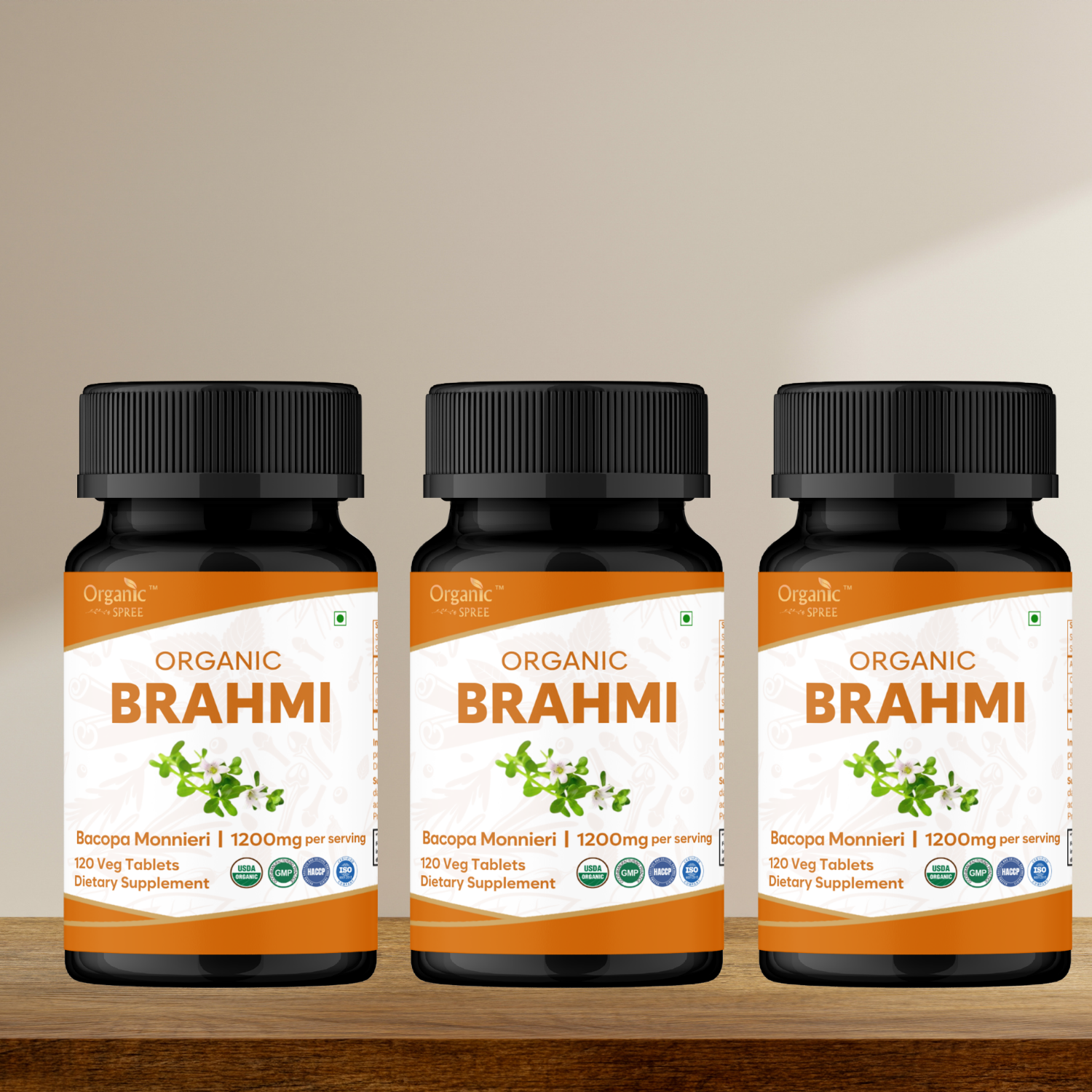 Organic Spree Brahmi 120 Tablets - Organic Certified