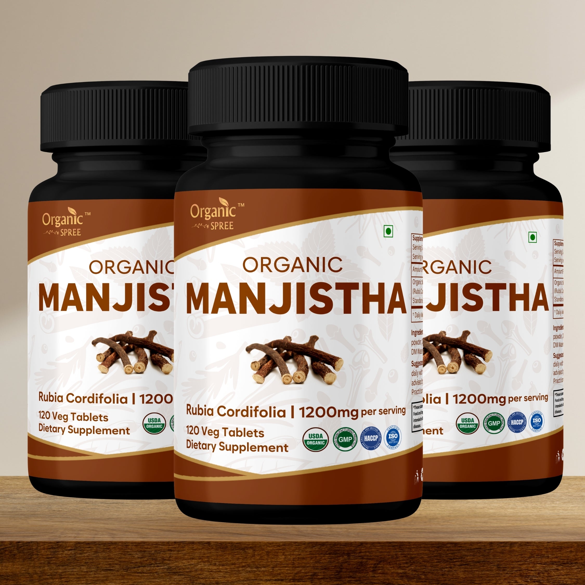 Organic Spree Manjistha 120 Tablets - Organic Certified