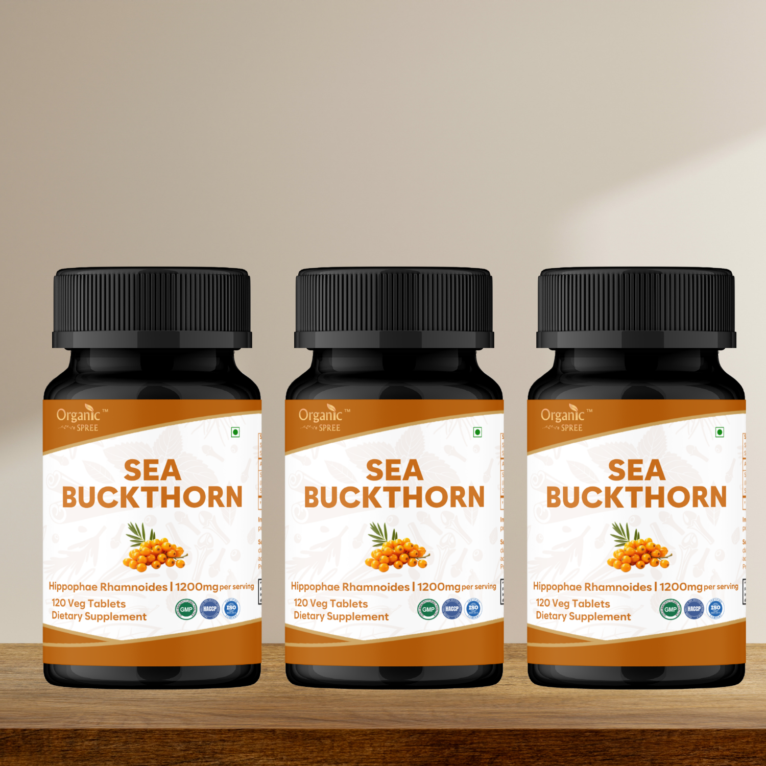 Organic Spree Sea Buckthorn 120 Tablets - GMP Certified