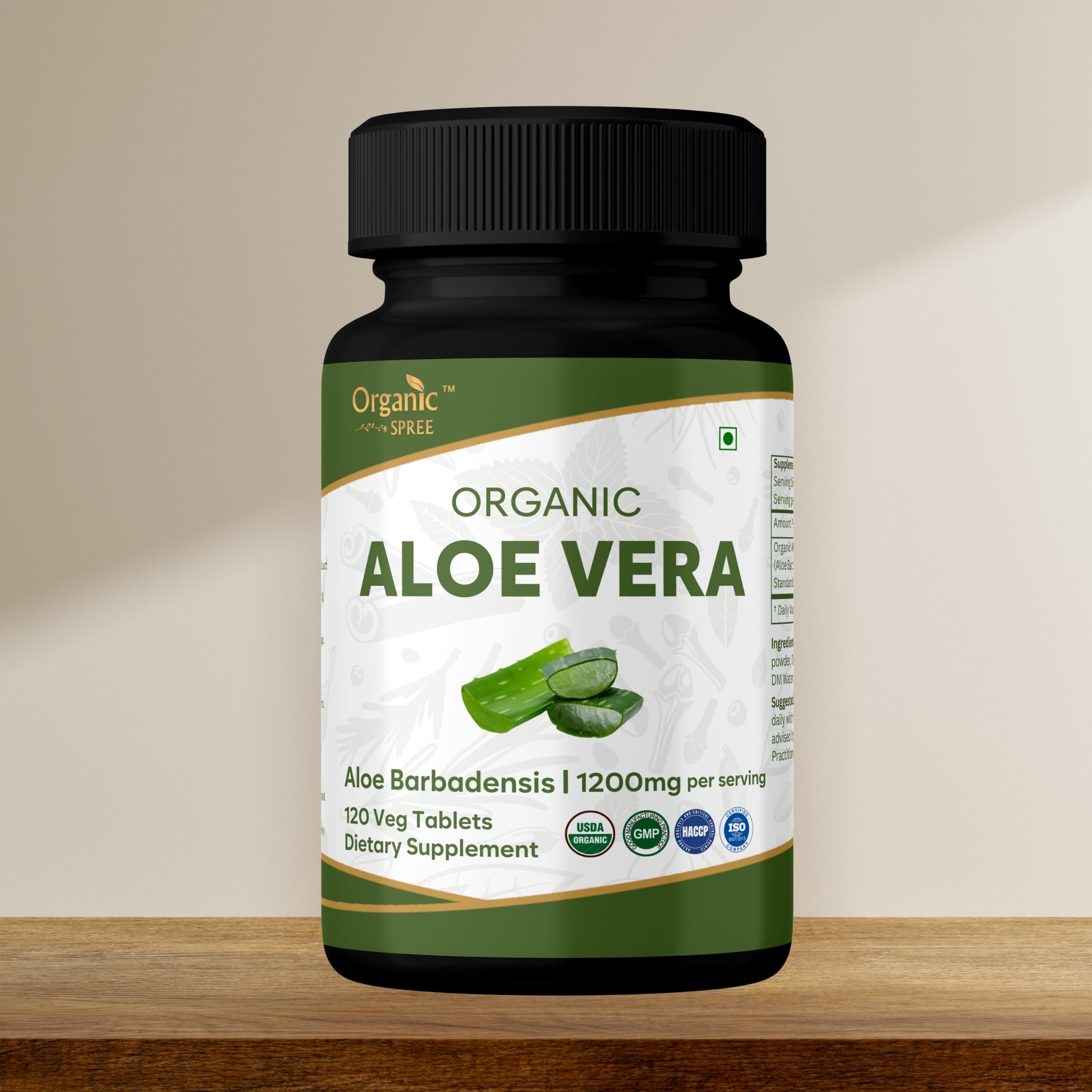 Organic Spree Aloe Vera 120 Tablets | Organic Certified