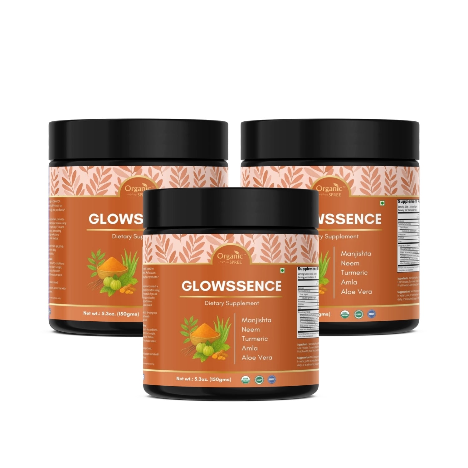 Organic Spree Glowssence Powder - 150 g (5.3oz) | USDA Organic Certified