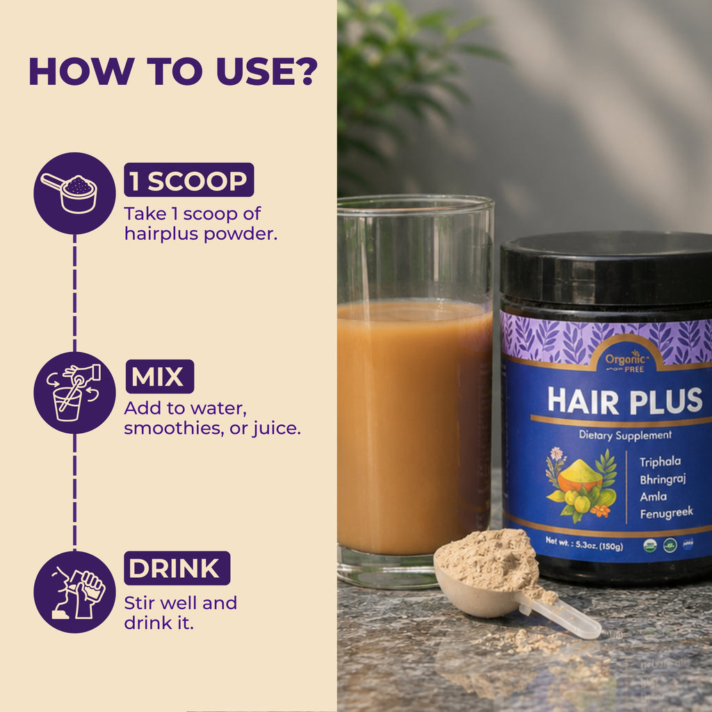 Organic Spree Hair Plus Powder – 150 gm (5.3oz) | USDA Organic Certified